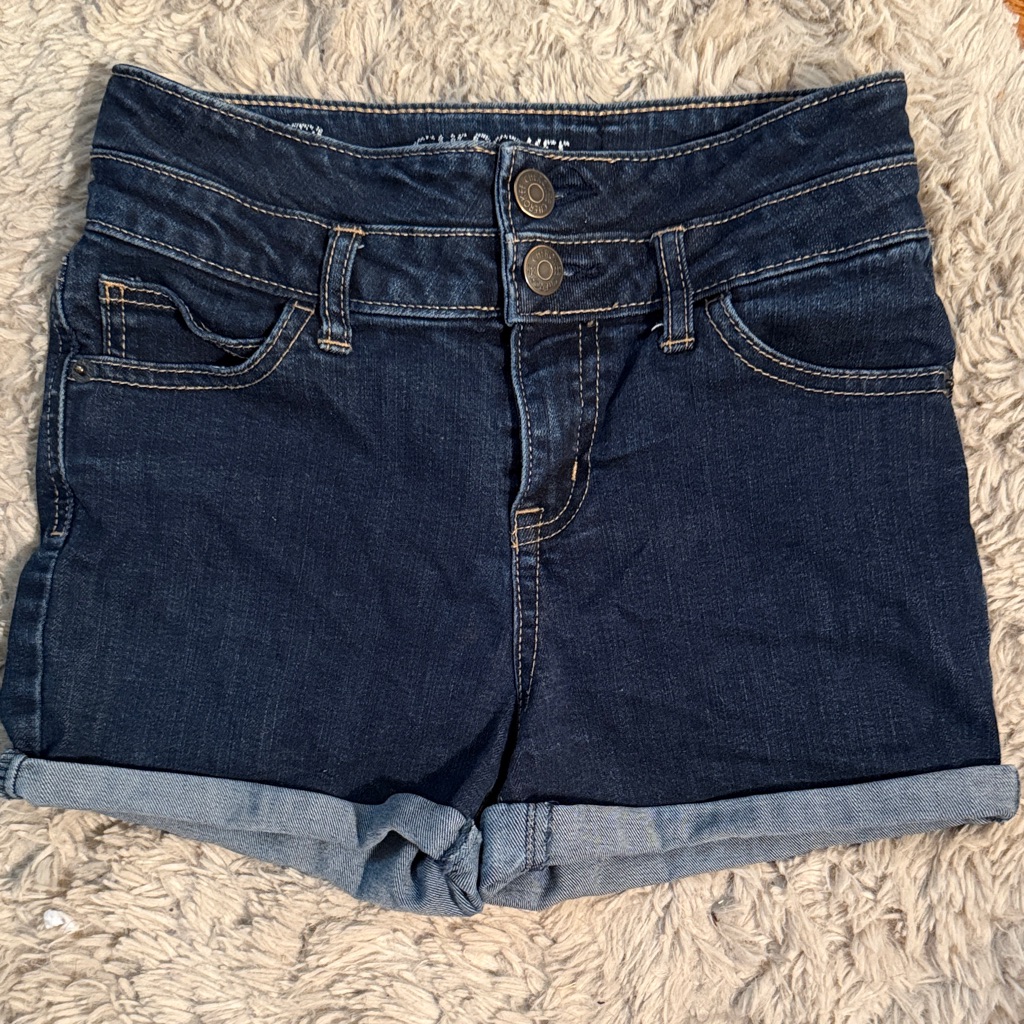 Cherokee Dark Indigo Denim Cuffed Shorts